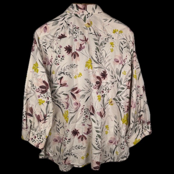 Chico's Womens Long Sleeve Button Up Tunic Shirt 22W Breathable Office Business - Picture 3 of 9